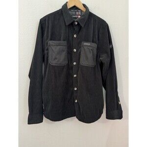 Canada Weather Gear Men's Shirt Modern Black Corduroy Button Up Shacket EUC L